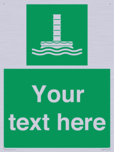 Custom sign safe condition Evacuation chute 